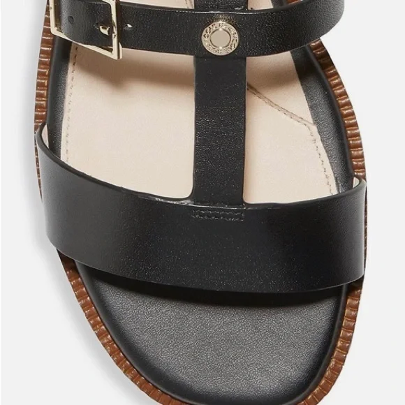 COLE HAAN GRAND SERIES BLACK LEATHER WREN GLADIATOR STYLE SANDALS•S/8.5 - Picture 7 of 13